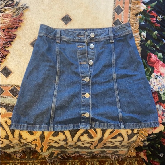 denim skirt with belt loops
